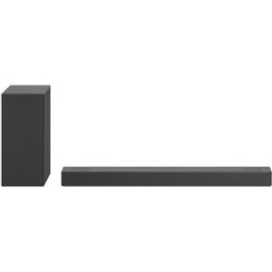 LG S75Q Soundbar TV 380W, 3.1.2 Canali con Subwoofer Wireless, 2 canali up-firing, Audio Meridian, Dolby Atmos, DTS:X, AI Sound Pro, Audio ad Alta Risoluzione, Bluetooth, Ingresso Ottico, HDMI in/out