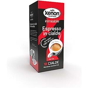 KENON 18 Cialde Caffe' Kenon Gusto e aroma Espresso sempre perfetto, Cialde Ese44 da 7 gr confezionate singolarmente