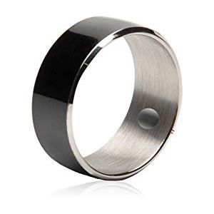 jakcom Nuovo anello intelligente in tungsteno liquido, funzione NFC, impermeabile e antipolvere, non necessita di ricarica (nero, bianco) (11, nero)