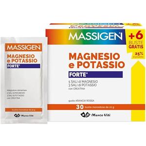 MASSIGEN Marco Viti Massigen Magnesio E Potassio Forte Integratore Alimentare 24 Bustine + 6 Omaggio