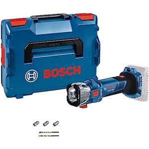 Bosch Professional 18V System Utensile Rotativo a batteria GCU 18V-30 (motore brushless a 30.000 giri/min, incl. 3 pinze, 1 adattatore aspiratore, 1 fresa elicoidale, 1 punta multifunzione, in L-BOXX)