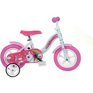 Dino Bikes Unicorno 108L-UN 25,4 cm, bianco e rosa