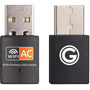 GOLOOK - Mini Chiavetta USB Wireless WiFi 600Mbps 2.4GHz / 5GHz - Dimensioni Ridotte - USB Scheda di Rete - USB 2.0 - Compatibile Windows 11/10/8.1/8/7, Mac OS, Linux