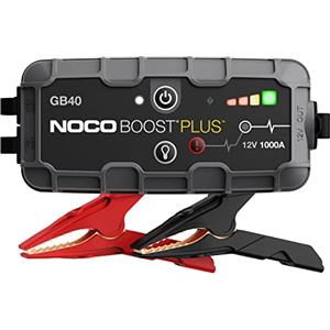 NOCO Boost Plus GB40, Booster di Avviamento Auto UltraSafe da 1000A, Avviatore di Emergenza 12V, Caricatore Portatile, Cavi di Avviamento Batteria per Motori a Benzina da 6,0L e diesel da 3,0L