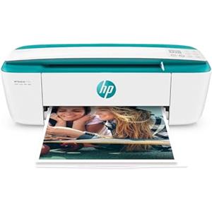 HP DeskJet 3762 T8X23B Stampante Fotografica Multifunzione A4, HP Scroll Scan, Wi-Fi, HP Smart, USB 2.0, No Stampa Fronte/Retro Automatica, Bianco/Verde Aqua