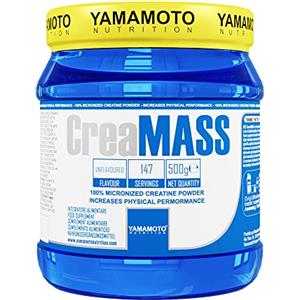 YAMAMOTO NUTRITION CreaMASS integratore alimentare che apporta 100% creatina monoidrato gusto Neutro 500 g