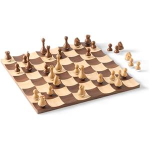 Umbra Wobble Set di scacchi, Acero, Noce, per 2 giocatori