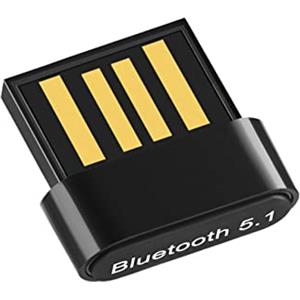 iJiZuo Adattatore Bluetooth 5.1 USB 2.0, Bluetooth Trasmettitore e Ricevitore, per PC, Laptop, Desktop, Mouse, Tastiera, Cuffie, Controller, Stampante, Auricolari, Smartphone Supporta Win 10/8.1/8/7.