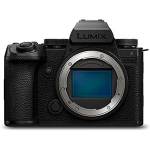 Panasonic LUMIX DC-S5M2XE Fotocamera Mirrorless Full Frame, Registrazione 4K 60P e 6K 30P Illimitata, Flip Screen, Wi-Fi, Phase Hybrid AF, Active IS, Dual Native ISO, Batteria DMW-BLK22, Solo Corpo