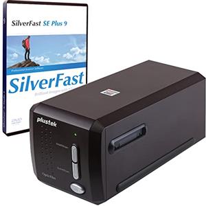 Plustek OpticFilm 8300i SE - Scanner per negativi e diapositive da 35 mm con aumento della velocità di scansione del 38%, SilverFast SE Plus 9 + QuickScan Plus in bundle, supporto Mac e Windows