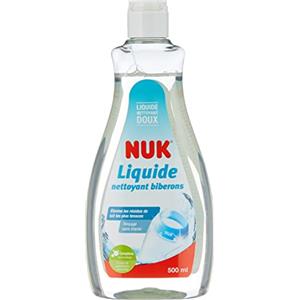 Nuk Liquido detergente speciale per biberon | 500 ml | prodotto ideale per la pulizia di biberon, tettarelle e accessori | senza profumo | pH neutro | flacone al 100% riciclato