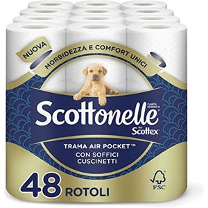 Scottex Scottonelle Maxi Carta Igienica Soffice e Trapuntata, Confezione da 48 Rotoli Maxi