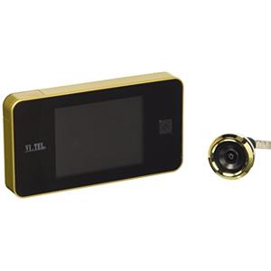 Avidsen E0372-40 Kit Spioncino Telecamera e Display Digitale, per Porte da 38 a 110 mm, Colore Oro
