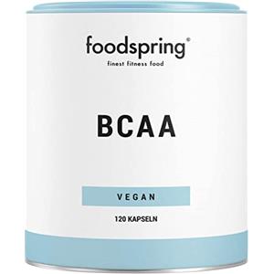 foodspring Capsule BCAA, 120 capsule, 2:1:1, BCAA premium vegani, aminoacidi essenziali per i tuoi muscoli