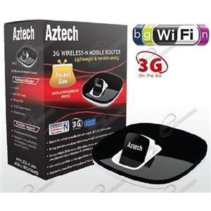 AZTECH Router WiFi HW553 per chiavetta 3G/HSDPA con Due Porte USB, per Internet Key e Stampante