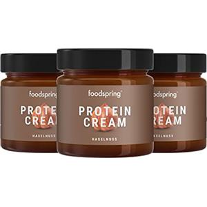 foodspring Crema Proteica, 3 x 200g, Crema proteica spalmabile alla nocciola