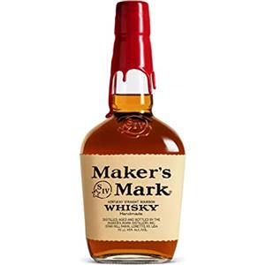 Maker's Mark, Kentucky Straight Bourbon Whisky, bourbon dolce e soft dall'iconica chiusura in cera rossa - bottiglia in vetro da 700ml