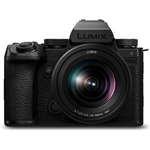Panasonic LUMIX DC-S5M2XKE Fotocamera Mirrorless Full Frame con Obiettivo LUMIX S-R2060 20-60mm F3.5-5.6, Registrazione 4K 60P e 6K 30P Illimitata, Wi-Fi, Phase Hybrid AF, Batteria DMW-BLK22, Nero