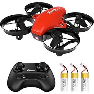 Potensic Mini Drone per Bambini con 3 Batterie, Droni Telecomandi Quadricottero RC, Drone Giocattolo Economico, Modalità Senza Testa, 3D Flip, Decollo/Atterraggio a Clic, 3 Velocità Regolabile, Rosso