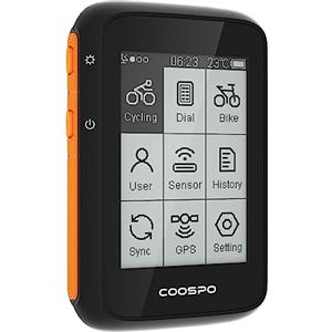COOSPO Ciclocomputer GPS Wireless Bluetooth 5.0 e ANT+ Ciclocomputer Tachimetro da Bicicletta Impermeabile con Retroilluminazione Automatica Ampio Display LCD da 2,6 Pollici