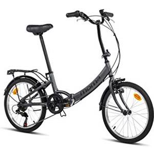 moma bikes Bicicletta Pieghevole First Class 20, Alluminio, SHIMANO 6v, Sella Comfort