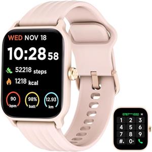 Baolubao Smartwatch Donna, Orologio Chiamate Bluetooth con Notifiche Messaggi, Intelligente Fitness con Alexa/Cardiofrequenzimetro/Sonno/SpO2, Activity Tracker 1.8 per iOS Android