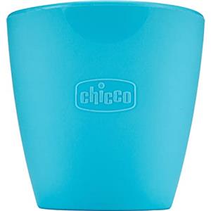 Chicco Easy Mug, Piccolo Bicchiere in Silicone con Bordo Inclinato, Facile per i Bambini Più Piccoli Senza Rovesciare, Flessibile e da Pulire, 6 Mesi+, Blu