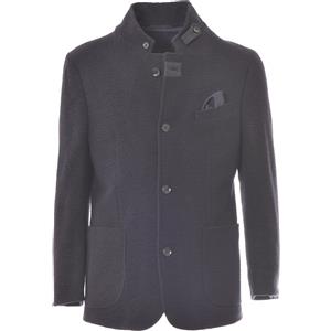 BUGATTI giacca blu collo a pistagna