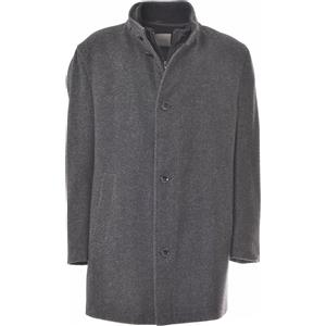 BUGATTI cappotto collo a pistagna e antivento antracite
