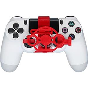 Generic Controller di gioco 3D Mini volante sostituzione per PS4 gioco da corsa accessori (Rosso)