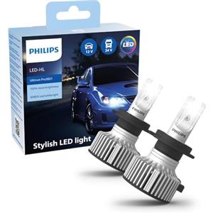 Philips automotive lighting Philips Ultinon Pro3021 LED lampadina fari auto (H7), luce bianca fredda da 6.000K, confezione doppia