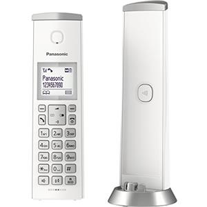Panasonic KX-TGK220JTW Telefono Cordless DECT con Segreteria Telefonica, LCD 1.5 con Retroilluminazione Bianca, Suoneria Polifonica, Blocco Chiamate Indesiderate, Modalità Eco e Eco Plus, Bianco