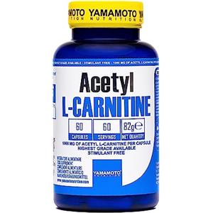YAMAMOTO NUTRITION Acetyl L-CARNITINE 60 Capsule, Integratore Alimentare a Base di Acetil Carnitina 1000 mg per Sportivi