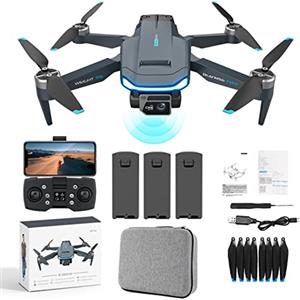 Gleto Drone GPS con Doppia Fotocamera 4K per Adulti, Droni Professionali con Motore Brushless, 60 Minuti di Volo Lungo, Ritorno Automatico A Casa, Seguimi, Quadricottero RC per Principianti