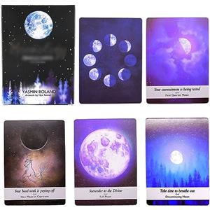 OCDSLYGB 44PCS Moon Tarocchi Carte,Mazzo di Tarocchi Classici da Carte per Principianti con Libro E-Guida,Moon Tarocchi Tradizionali Carta da Gioco da Tavolo Divinazione