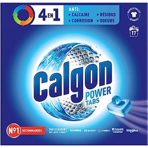 Calgon Powerball - Tablet 3 in 1, antiodore e anticalcare e detergente per biancheria (17 pastile)