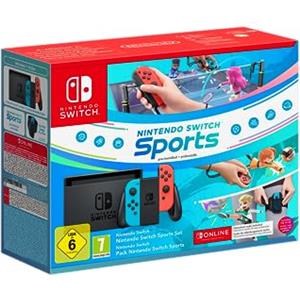 Nintendo Console Switch + Switch Sports Set Switch Sports preinstallato, fascia per la gamba, 3 mesi Switch Online