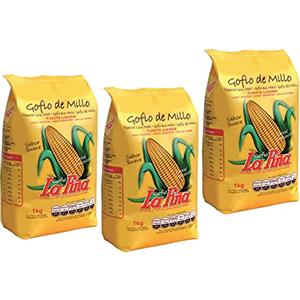 La Piña Gofio di mais bio | Millo | Ecologico | Scatola da 3 x 500 g (totale 1,5 kg) | La Ananas Isole Canarie.