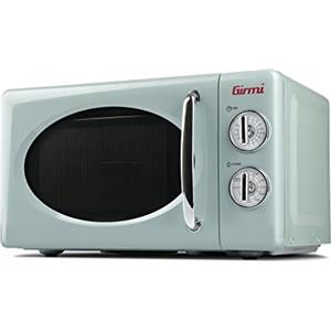 Girmi FM21 Forno Microonde Combinato, Vintage Design, 20 Litri, 700+800W, Cottura combinata, Funzione scongelamento, Timer 30 min, Verde acqua