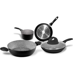 Set pentole e padelle - Batteria pentole Bialetti 0F8SET10 Petravera Pro