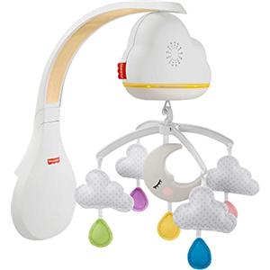 Fisher-Price Calming Clouds Mobile & Soother, lettino mobile per culla e sonorizzatore per cameretta, per neonati e bambini piccoli, GRP99
