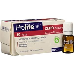 Prolife 10 Forte Integratore con Probiotici Senza Zucchero - Liquido 10 flaconcini da 8 ml