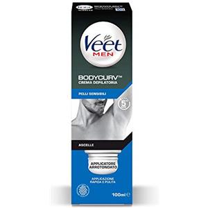 Veet For Men Crema Depilatoria Ascelle, Pelli Sensibili, 100 ml
