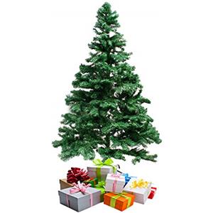 FineHome - Albero di Natale artificiale, 120-150-180 cm, con supporto, colore: verde, dimensioni: 150 cm