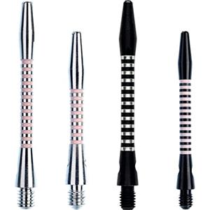 WINMAU Alberi per freccette in alluminio nero, rosa e argento (steli), corti e medi, 4 set per confezione