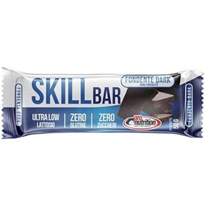 Pronutrition SKILL BARR 50g - Barretta proteica ad alto valore biologico, senza glutine, lattosio e zuccheri (Box da 25 pezi gusto CIOCCOLATO FONDENTE)