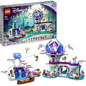 LEGO 43215 Disney La Casa sull'Albero Incantata con 13 Mini Bamboline come la Principessa Jasmine, Elsa e Anna, Regalo per Bambini e Bambine dai 7 Anni, Gioco da Costruire su 2 livelli, Set Disney 100