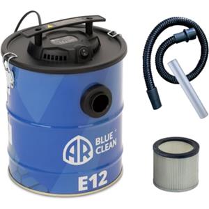 AR Blue Clean E12 Aspiracenere per stufa a pellet e camini 2 in 1: Aspirapolveri, Aspiracenere e Aspira Solidi, Serbatoio 12 Litri, Potenza 600W, Fusto in metallo