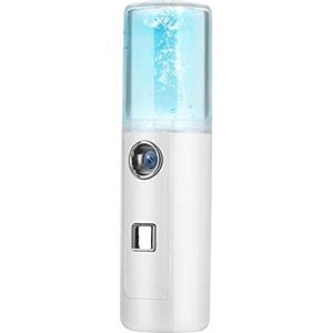 ZJchao 20ml Nano Water Spray, Nano spray idratante strumento viso umidificatore viso vaporizzatore macchina a spruzzo freddo ricaricabile bianco USB Nano spruzzatore facciale, portatile acqua foschia faccia