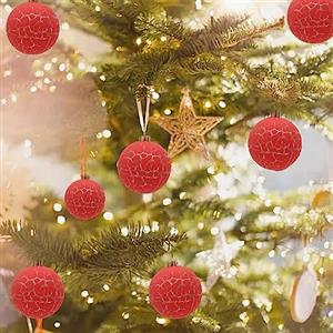 Durdiiy 6 pcs Palle di Natale plastica 6cm Palline di Natale decorazioni per albero di Natale Palline di Natale Rosso addobbi albero di natale Palla di Natale per Decorazioni Natalizie, L'Albero di Natale